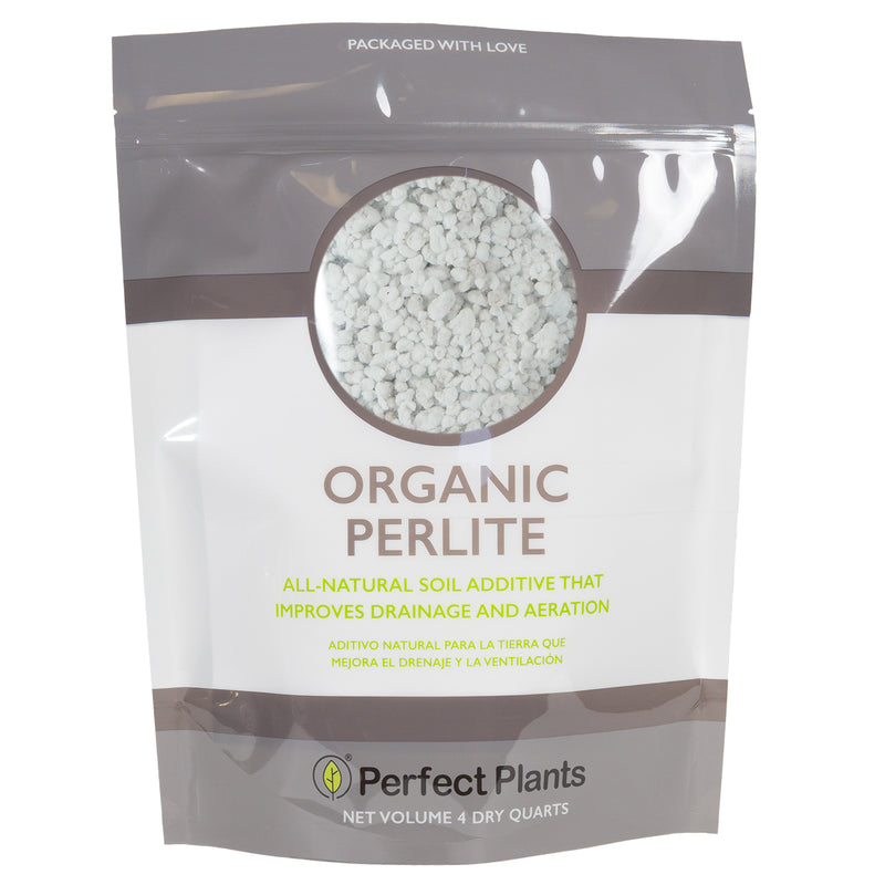 Organic Perlite from Perfect Plants soil amendment in 4 quart bag